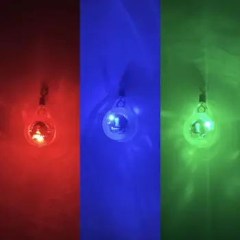 Легкая 3-цветная светодиодная рыболовная приманка в форме рыбьего глаза, светящиеся приманки