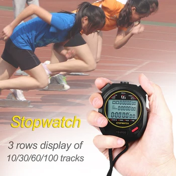 Ручной цифровой секундомер, хронограф, таймер для спортивных тренировок, секундомер