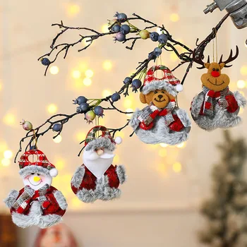Рождественские украшения для дома, подвески Navidad, украшения для Рождественской елки, Подвесная кукла, Санта, Снеговик, декор в виде Лося, Детские подарки