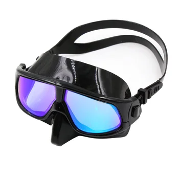Маска для подводного плавания для взрослых, силиконовые очки для фридайвинга, Спасательная маска для подводного плавания, водонепроницаемые противотуманные очки для плавания, маска