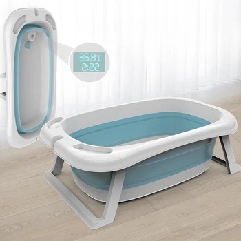 Детская ванночка с подставкой для лежания, универсальная ванна Очень большого размера, расширенные принадлежности для новорожденных, складные детские товары