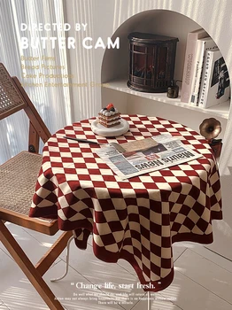 Ретро Атмосфера Французский Круглый стол Фотография Чайный столик Прикроватная тумбочка Крышка