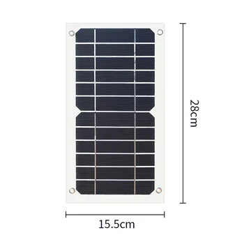 Солнечное зарядное устройство мощностью 5 Вт, Гибкая солнечная панель с USB-выходом 5V 1A, зарядка от солнечной энергии для мобильного телефона с USB-зарядкой для кемпинга на открытом воздухе