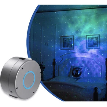Динамический лазерный проектор со звездной галактикой, Красочная туманность, Облачный ночник с пультом дистанционного управления для спальни, игровой комнаты, вечеринки