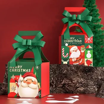 5шт Рождественское украшение, Подарочная коробка с конфетами и драже, Рождественские украшения для дома, Рождественское дерево, Новый год 2024, Navidad 2023, Рождественский подарок