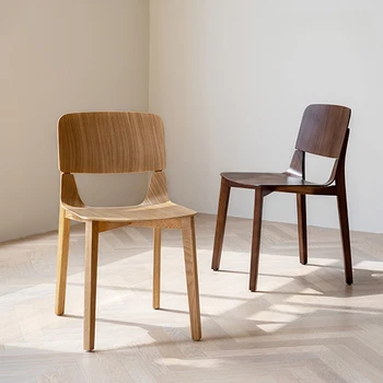 Обеденный стул из массива дерева в скандинавском стиле, Дизайнерский стиль Ins, Простой японский стул, спинка стола, Мебель для дома Sillas, WKDC