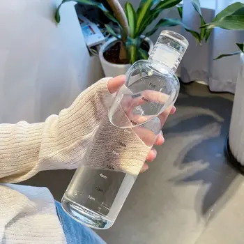 пластиковая бутылка для воды объемом 750 мл с отметкой времени, креативная герметичная бутылка для напитков большой емкости, устойчивые к падениям спортивные бутылки для воды