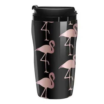Новая дорожная кофейная кружка с рисунком фламинго из розового золота, красивые чайные кружки, набор кофейных термокружек, набор кофейных чашек, наборы кофейных чашек