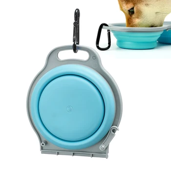 Многоцветная складная миска для домашних животных TPR ABS, двойная миска для домашних животных, посуда для еды, зоотовары, портативная миска для собак для альпинизма