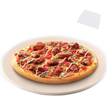 Камень для пиццы, Круглый камень для пиццы Для приготовления на гриле и в духовке, стейк для пиццы, Кордиеритовая форма для пиццы Толщиной дюйм, Приготовление и выпечка