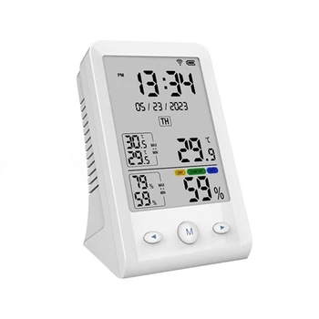 Tuya WIFI Датчик температуры влажности Гигрометр Термометр Умный дом для детской комнаты Спальня