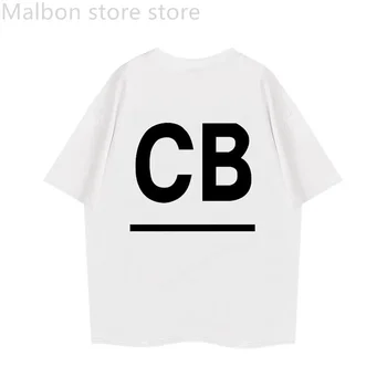 Свободная футболка с коротким рукавом с принтом 23SS CB Cole Buxton, высококачественная свободная футболка с высоким воротом и высоким уличным воротником