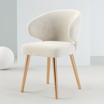 Стулья с скандинавским акцентом, Металлическое кресло для спальни, Дизайнерская Эргономичная Удобная Мебель для гостиной Sillas Para Sala De Estar WJ30XP