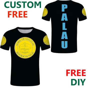 Футболка Palau Летние Мужские футболки yellow на заказ, бесплатная Настройка названия и магического номера на американском Джерси, одежда острова США