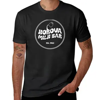 Новая футболка Korova Milk Bar, графические футболки, рубашка с животным принтом для мальчиков, забавная футболка, летние топы, футболки для мужчин
