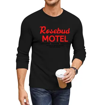 Новая длинная футболка с логотипом мотеля Schitt's Creek Rosebud, футболки для спортивных фанатов, топы больших размеров, мужские футболки с графическим рисунком, забавные