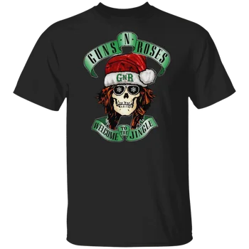Рождественская футболка с изображением черепа Санта-Клауса Guns N Roses Gnr 