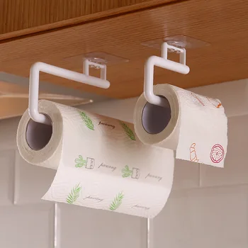 Специальный держатель для бумажных полотенец, подставка для рулонной бумаги, подвесная полка, стеллаж для хранения полиэтиленовой пленки, крючок для туалетной бумаги,