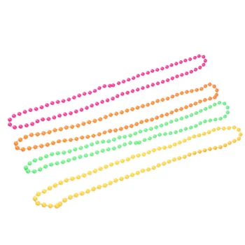6шт Неоновые бусины Ожерелье из бисера для вечерних платьев 70-х 80-х (случайный цвет)