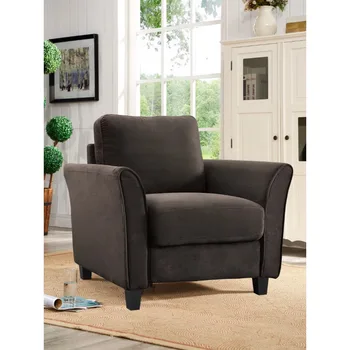 Lifestyle Solutions Клубное кресло Alexa, коричневые тканевые акцентные стулья для гостиной