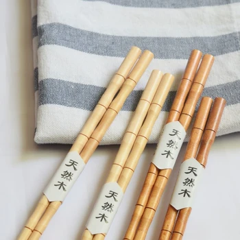 Бамбуковые палочки для еды Посуда заостренная Деревянная палочка для еды Японская креативная посуда Бытовые деревянные палочки для еды Пара палочек для еды