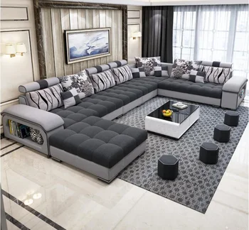 Современный диван-гарнитур, мебель для гостиной, Секционные диваны, Г-образный тканевый диван, горячая распродажа