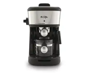 Кофеварка Mr. Coffee® с 4 порциями парового эспрессо, капучино и латте черного цвета