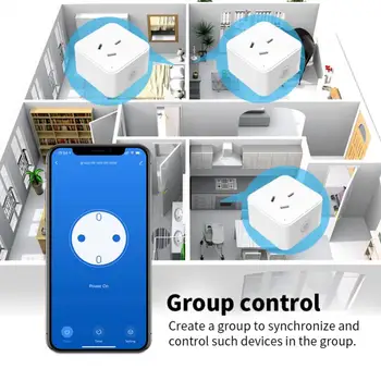 Функция синхронизации розетки для умного дома Tuya Mini Socket Au Голосовое управление Au Smart Socket Wifi Smart Plug 16a