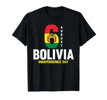 100% Хлопок Патриотический День Независимости Боливии 6 августа, Футболка с Боливийским Флагом, МУЖСКИЕ ЖЕНСКИЕ Футболки УНИСЕКС, Размер S-6XL