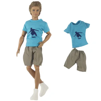 Одежда для куклы Ken the boyfriend / 1/6 Летняя футболка, брюки, синий топ, одежда для кукол, аксессуары для кукол, игрушки для переодевания девочек