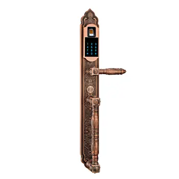 Дверной замок повышенной безопасности, интеллектуальный цифровой замок с цилиндрической ручкой и отпечатком пальца для раздвижной домашней деревянной двери