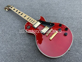 Классическая электрогитара custom shop 58 red, массивная гитара из красного дерева