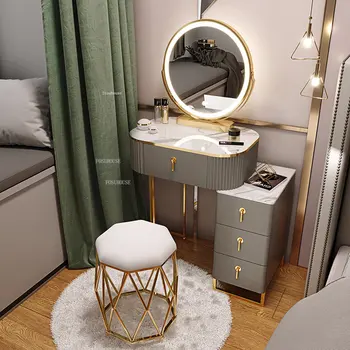 Скандинавские туалетные столики Дизайнерские домашние комоды для мебели спальни Многофункциональный боковой шкаф для хранения Туалетный столик