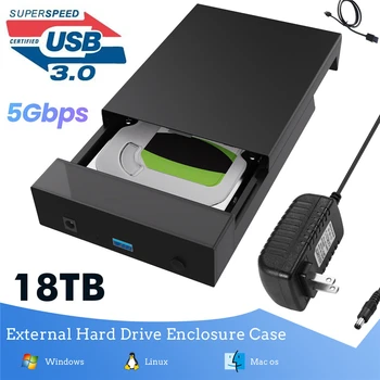 20 комплектов 3,5-2,5-дюймового корпуса для внешнего жесткого диска SATA, USB 3,0 SATA HDD, SSD, футляр для жесткого диска с адаптером питания UASP 12V