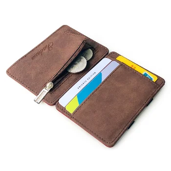 Корейский кошелек, сумка для карт, мужской кошелек для монет на молнии, зажим для денег с креативной кожаной сумкой