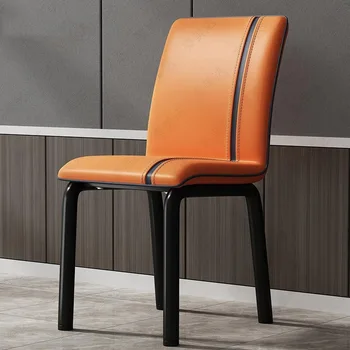 Дизайнерские стулья Nordic для гостиной, Портативное Эргономичное кресло Relax Leather Lounge, Роскошная мебель для комнаты Sillas Comedor DC030