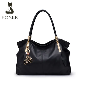 Женская кожаная сумка Oringinal FOXER, модная женская роскошная сумка для отдыха в пригородных поездках, большой емкости, Элегантный темперамент