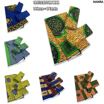 2023 Новая Анкара Африканская Ткань Из Настоящего Воска Нигерийская Ткань С Восковым Принтом Высококачественная 100% Хлопчатобумажная Ткань В Стиле Ганы Для Женщин Pagne
