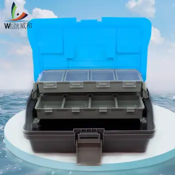 3-Слойная складная коробка для рыболовных снастей Многоцелевая коробка для хранения рыболовных принадлежностей с ручкой Коробка для хранения фурнитуры для хранения рыболовных снастей