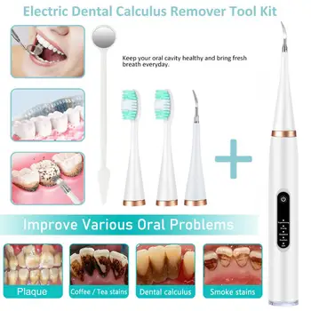 Ультразвуковой стоматологический скалер для удаления пятен на зубах, Электрический очиститель зубного налета, Удаление зубных камней