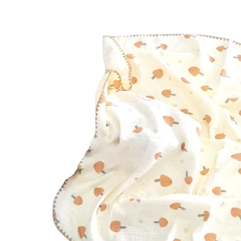 Детское одеяло из муслина и хлопка Детское одеяло Универсальное Легкое и дышащее одеяло Детское Обертывание Подарок для душа младенцам