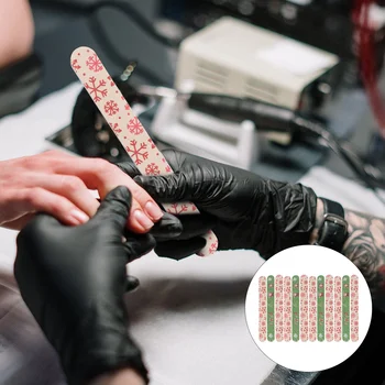12 шт. Профессиональная Рождественская пилочка для ногтей с наждачной бумагой Пилочки для маникюра и педикюра Miss