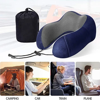 U-образная подушка для путешествий, подушка для шеи из пены с эффектом памяти для сна в самолете, подушки для шейки матки, постельные принадлежности для ухода за шейкой матки, поддержка головы и шеи
