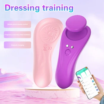 Вибратор с управлением приложением для женщин, носимый вибратор, нажимающий на точку G, одежда для киски, вибрирующий клитор, женские вибрирующие трусики, секс-игрушки