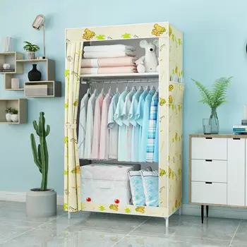 Официальная Новая установка Aoliviya Простой шкаф для одежды в общежитии Многослойный Шкаф для одежды Одноместная Маленькая комната для аренды Шкаф Складной